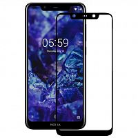 фото товару Захисне скло MakeFuture Nokia 5.1 Plus Full Cover (full glue) Black