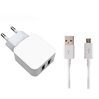 фото товару СЗУ Joyroom L-2A12Z 2USB 2.4A + microUSB cable White