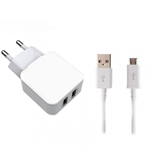 фото товару СЗУ Joyroom L-2A12Z 2USB 2.4A + microUSB cable White