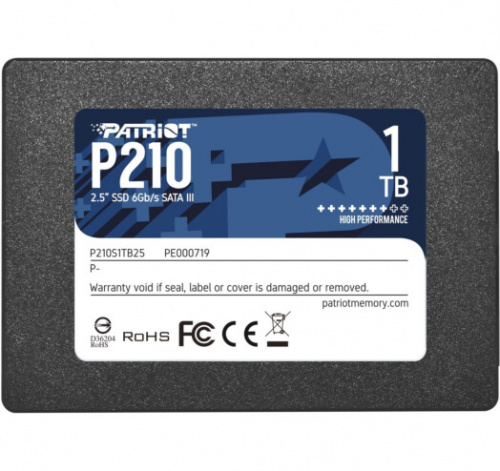 фото товару SSD 1TB Patriot P210 2.5" 7mm SATAIII 3D QLC