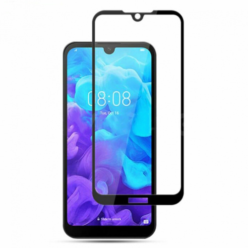 фото товару Захисне скло Florence (full glue) Huawei Y5 (2019) Full Cover Black (тех.пак)