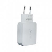 фото товару СЗУ Cord Nova 2USB 2A + microUSB cable White в тех.пак.