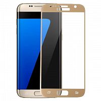фото товару Защитное стекло 3D Samsung S7 (G930F) Gold (тех.пак)