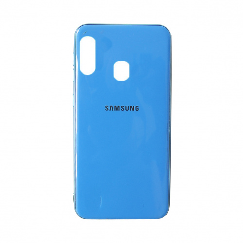 фото товару Накладка Original Silicone Joy touch Samsung A30/A20 (2019) A305F/A205F Blue (тех.пак)