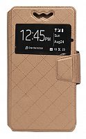 фото товару Чехол-книжка универсальная 1 окно (с подставкой) 5,5-5,7' слайдер Bronze (тех.пак)
