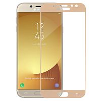 фото товару Захисне скло Florence Samsung J7 (2018) J701 Full Cover Gold (тех.пак)