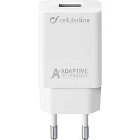 фото товару МЗП Cellularline USB 3A Adaptive Fast Charger white (ACHSMUSB15WW)