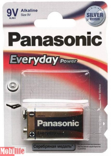 фото товара Батарейка Panasonic RED ZINK  6LR61 9V (крона)  1шт./уп.