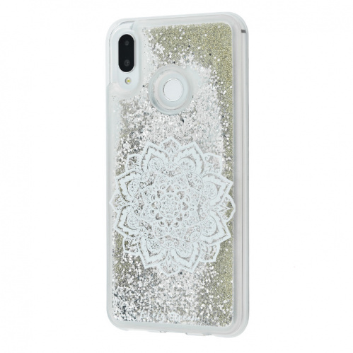 фото товару Накладка TPU Lively Glitters Huawei Y7 (2019) white mandala (тех.пак)