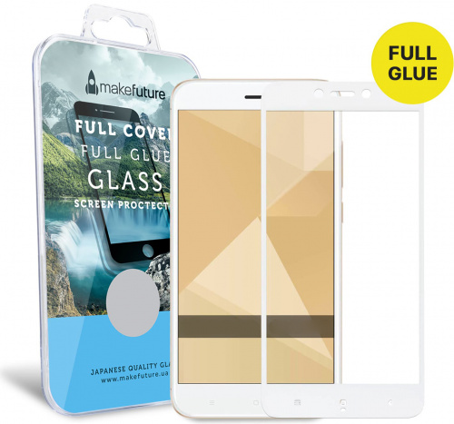 фото товару Защитное стекло MakeFuture Huawei Mate 10 Lite Full Cover (full glue) White