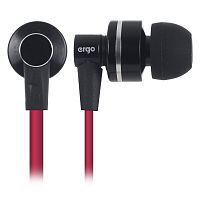 фото товара Вкладиші ERGO ES-900i Black вакуумні з мікрофоном, плоск. кабель