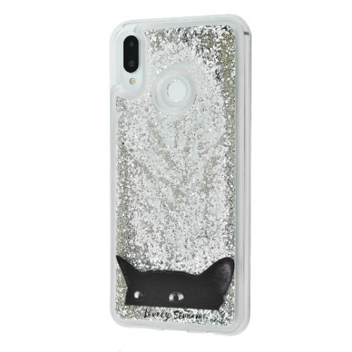 фото товару Накладка TPU Lively Glitters Samsung A40 (2019) A405F black cat (тех.пак)