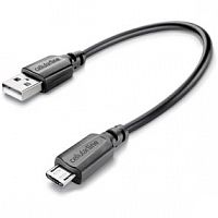 фото товару Дата кабель Cellularline microUSB 15cm black (USBDATACTRMICROUSB)