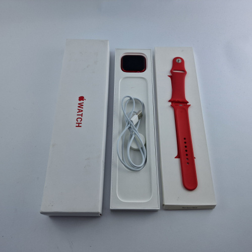 Apple Watch Series 8 GPS, 45mm, (PRODUCT)RED, (PRODUCT)RED Sport Band фото товару Apple Watch Series 8 GPS, 45mm, (PRODUCT)RED, (PRODUCT)RED Sport Band