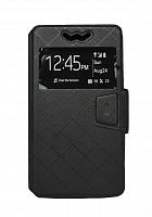 фото товару Чехол-книжка универсальная 1 окно (с подставкой) 4,8-5,0' слайдер Black (тех.пак)