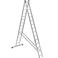 фото товара Алюминиевая усиленная лестница STARK 15ст. 3-х секционная SVHR3х15pro