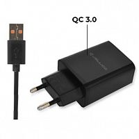 фото товару СЗУ Jellico AQC31 1USB 3A QC3.0 + microUSB cable black