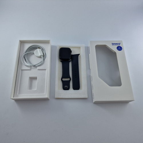 Apple Watch Series 7 GPS, 45mm, Midnight, Midnight Sport Band фото товару Apple Watch Series 7 GPS, 45mm, Midnight, Midnight Sport Band