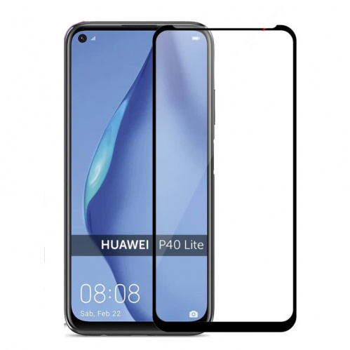 фото товару Захисне скло MakeFuture Huawei P40 Lite Full Cover (full glue) Black