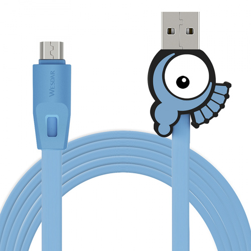 фото товару Дата кабель Wesdar M5 microUSB 1m 2A Blue