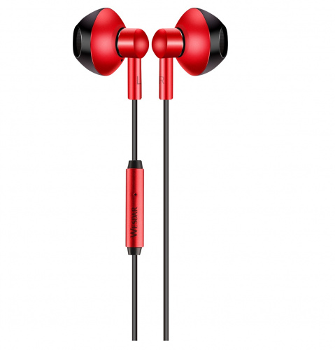 фото товара Навушники WESDAR R25, with mic, red