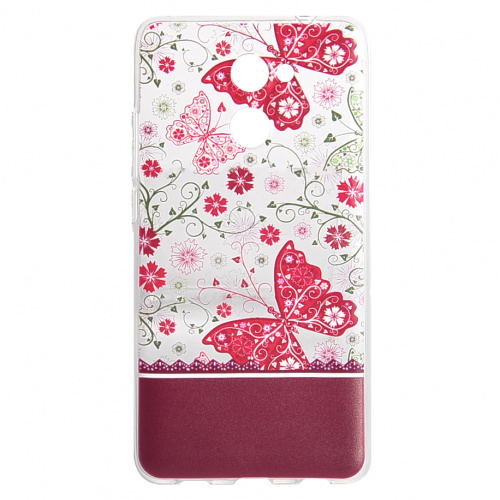 фото товару Накладка Florence силиконовая Silk 3D Xiaomi Redmi 5 butterflies transparent