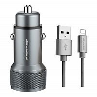 фото товару АЗУ Jellico JC31-T 2USB 3.1A + Lightning cable Grey