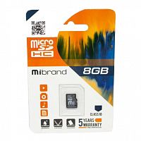 фото товару Mibrand MicroSDHC 8GB Class 10 (card only)