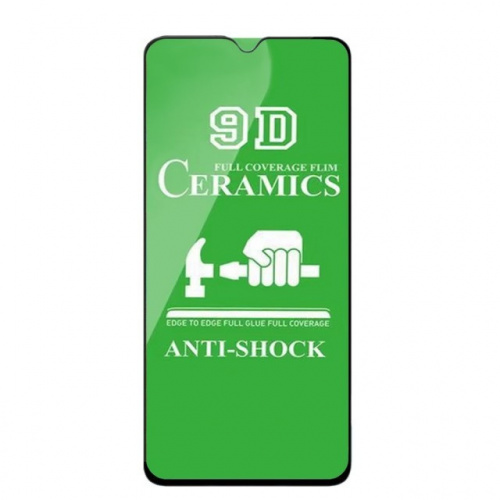 фото товару Захисне скло Full Glue Ceramics MATTE Anti-shock Xiaomi Redmi 8/8A Black (тех.пак)