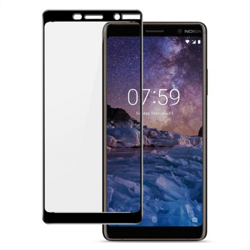фото товару Защитное стекло MakeFuture Nokia 7 Plus Full Cover Black