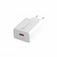 фото товару МЗП FLORENCE 1USB QC 3.0 White (FL-1050-W)