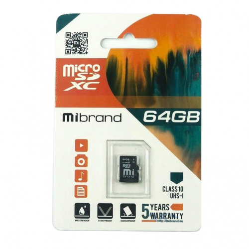 фото товару Mibrand MicroSDXC 64GB Class 10 (UHS-1) (card only)