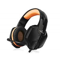 фото товара Навушники з мікрофоном игровые REAL-EL GDX-7700 SURROUND 7.1, black-orange