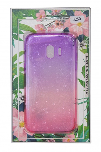 фото товару Силиконовая накладка 3D Капли gradient Samsung J2 (2018) J250 purple-pink