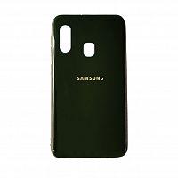 фото товару Накладка Original Silicone Joy touch Samsung A30/A20 (2019) A305F/A205F Dark green (тех.пак)