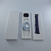 фото товару Apple Watch Series 11 GPS, 46mm, Silver Aluminium, Purple Fog Sport Band, S/M
