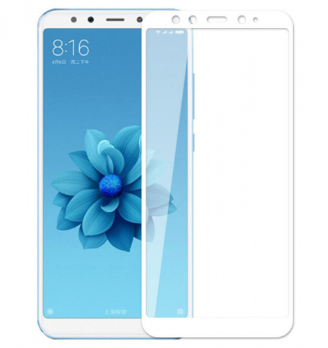 фото товару Захисне скло Florence Xiaomi Mi 6x (A2) Full Cover White (тех.пак)