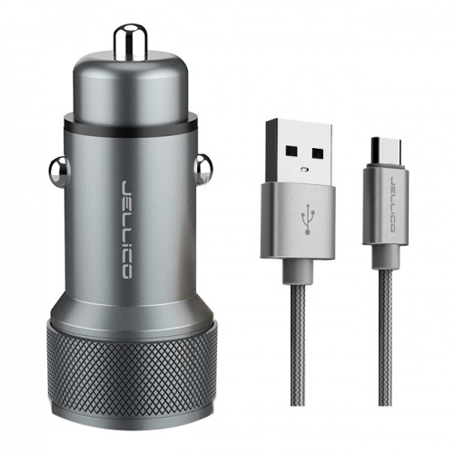фото товару АЗУ Jellico JC31-T 2USB 3.1A + Type-C cable Grey