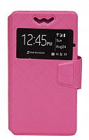 фото товару Чехол-книжка универсальная 1 окно (с подставкой) 5,5' слайдер Pink (тех.пак)