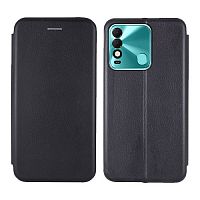 фото товару Чохол-книжка Premium Leather Case NEW Tecno Spark 8C (KG5j) black (тех.пак)