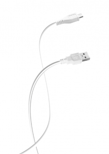 фото товару Дата кабель Florence microUSB 1m 1A White (FD-M1-1W)