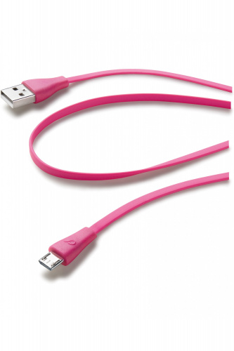 фото товару Дата кабель Cellular Line microUSB 1m pink (USBDATACMICROUSBP)
