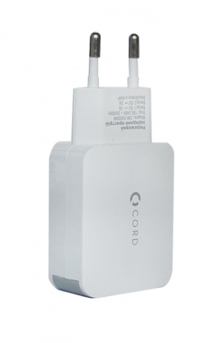 фото товару СЗУ Cord Nova 2USB 2A White (CW-2U020W) в тех.пакеті