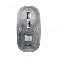 фото товару Миша бездротова дворежимна HAVIT MS62WB Pro Transparent Gray