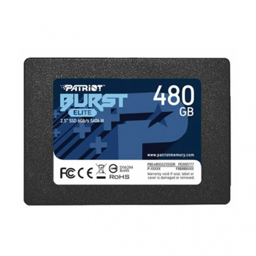 фото товару SSD 480GB Patriot Burst Elite 2.5" 7mm SATAIII TLC 3D