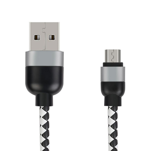 фото товару Дата кабель Wesdar T5 microUSB 3m 2A Black-White