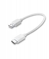 фото товара Дата кабель Cellularline Type-C 15cm white (USBDATACTRUSBCW)
