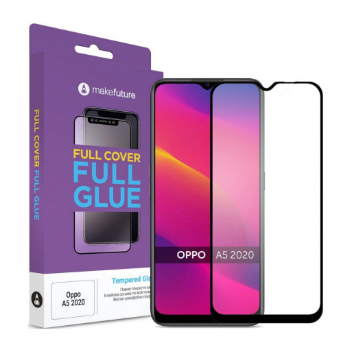 фото товару Захисне скло MakeFuture Oppo A52 (2020) Full Cover (full glue) Black