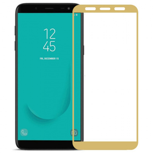 фото товара Защитное стекло Florence (full glue) Samsung J4 Plus (2018) J415 Full Cover Gold (тех.пак)