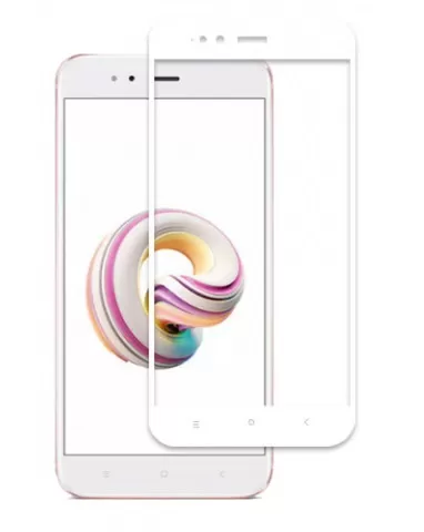 Захисне скло 5D Xiaomi Redmi 5X/A1 White (тех.пак) фото товару Захисне скло 5D Xiaomi Redmi 5X/A1 White (тех.пак)